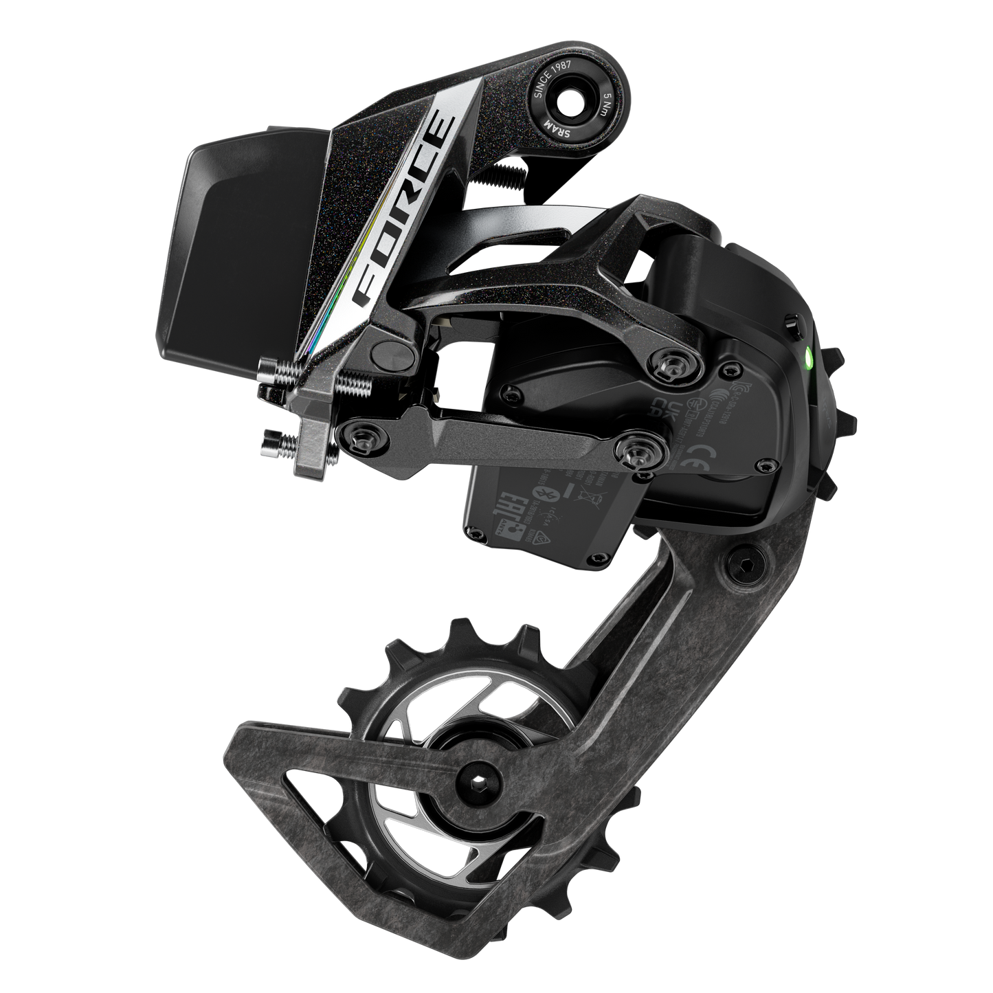 SRAM FORCE AXS E1 2x12V Max 36T bakväxel (utan batteri)