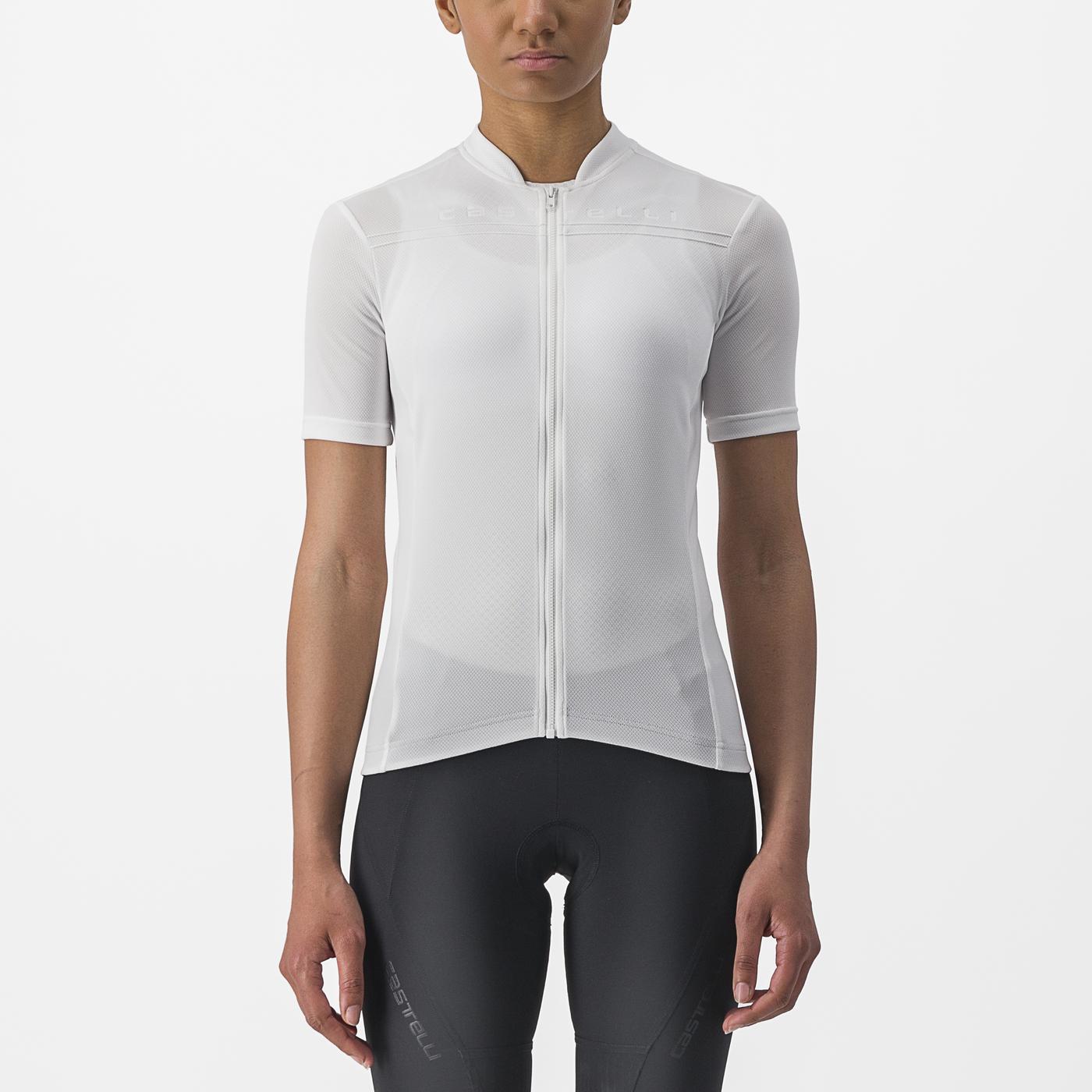 CASTELLI ANIMA 4 Kortärmad Jersey Vit, Dam