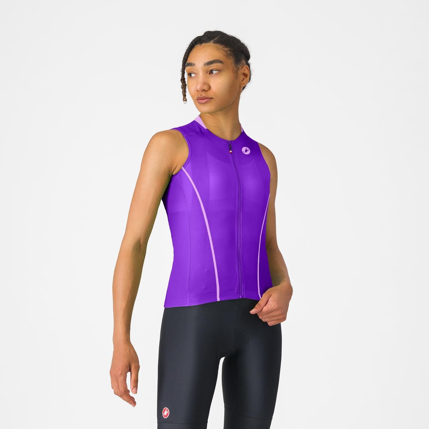 Maillot CASTELLI ANIMA FLOW Femme Sans Manches Violet