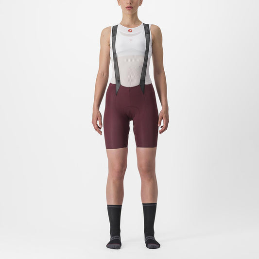 Cuissard Court à Bretelles CASTELLI FREE AERO RC W Femme Bordeaux