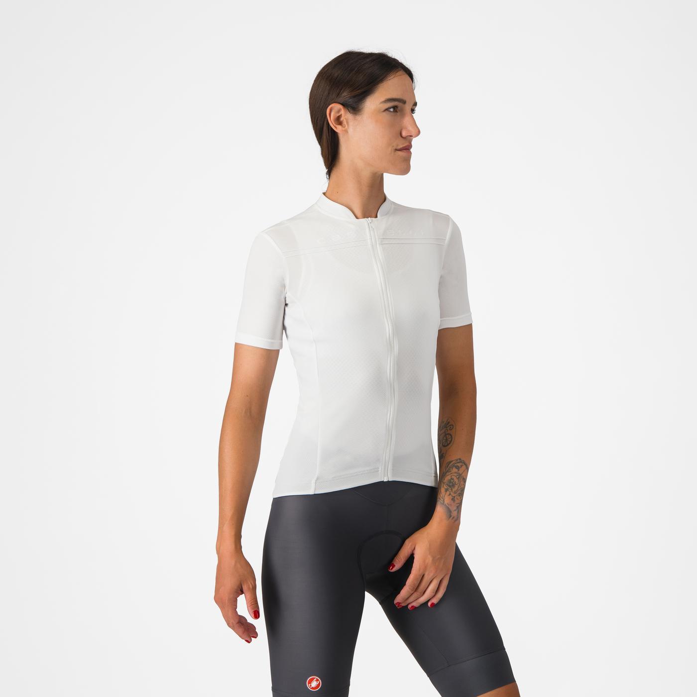 CASTELLI ANIMA 4 Kortärmad Jersey Vit, Dam