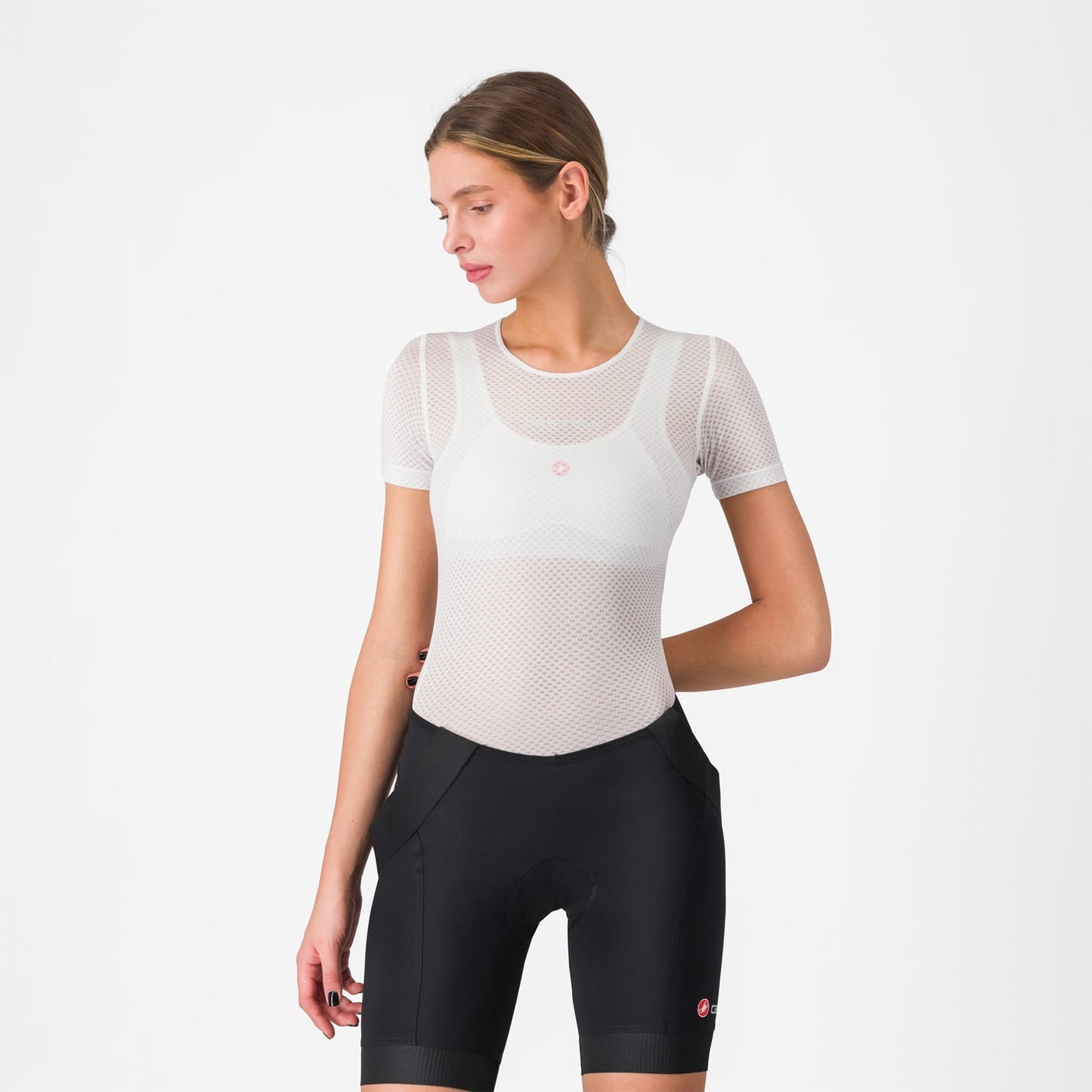 CASTELLI PRO MESH Underkläder med kort ärm för kvinnor Vit