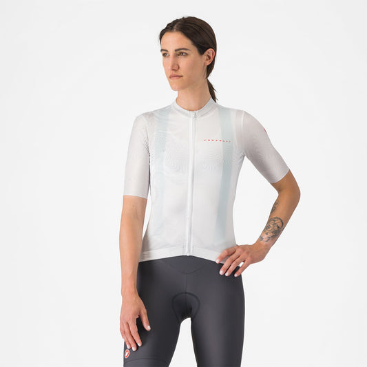 CASTELLI FANTASIA Kortærmet Jersey til kvinder Hvid