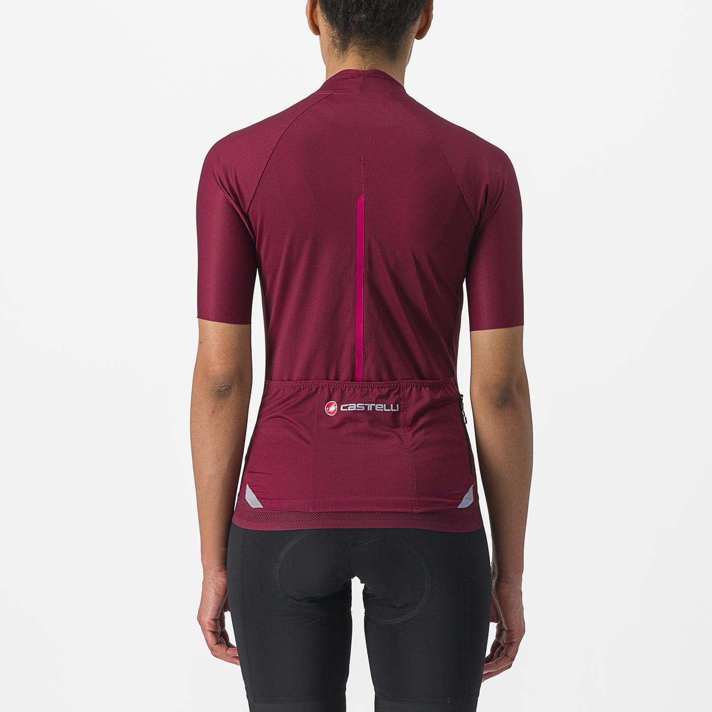 Damska koszulka z krótkim rękawem CASTELLI ENDURANCE Bordeaux