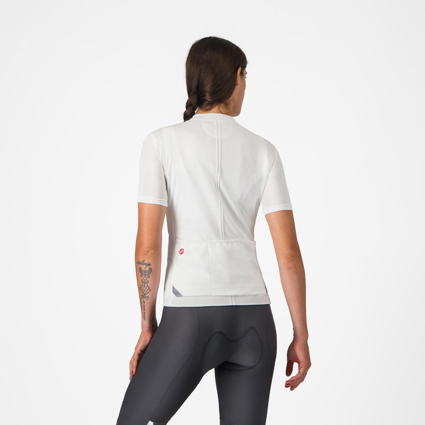 CASTELLI ANIMA 4 Kortärmad Jersey Vit, Dam