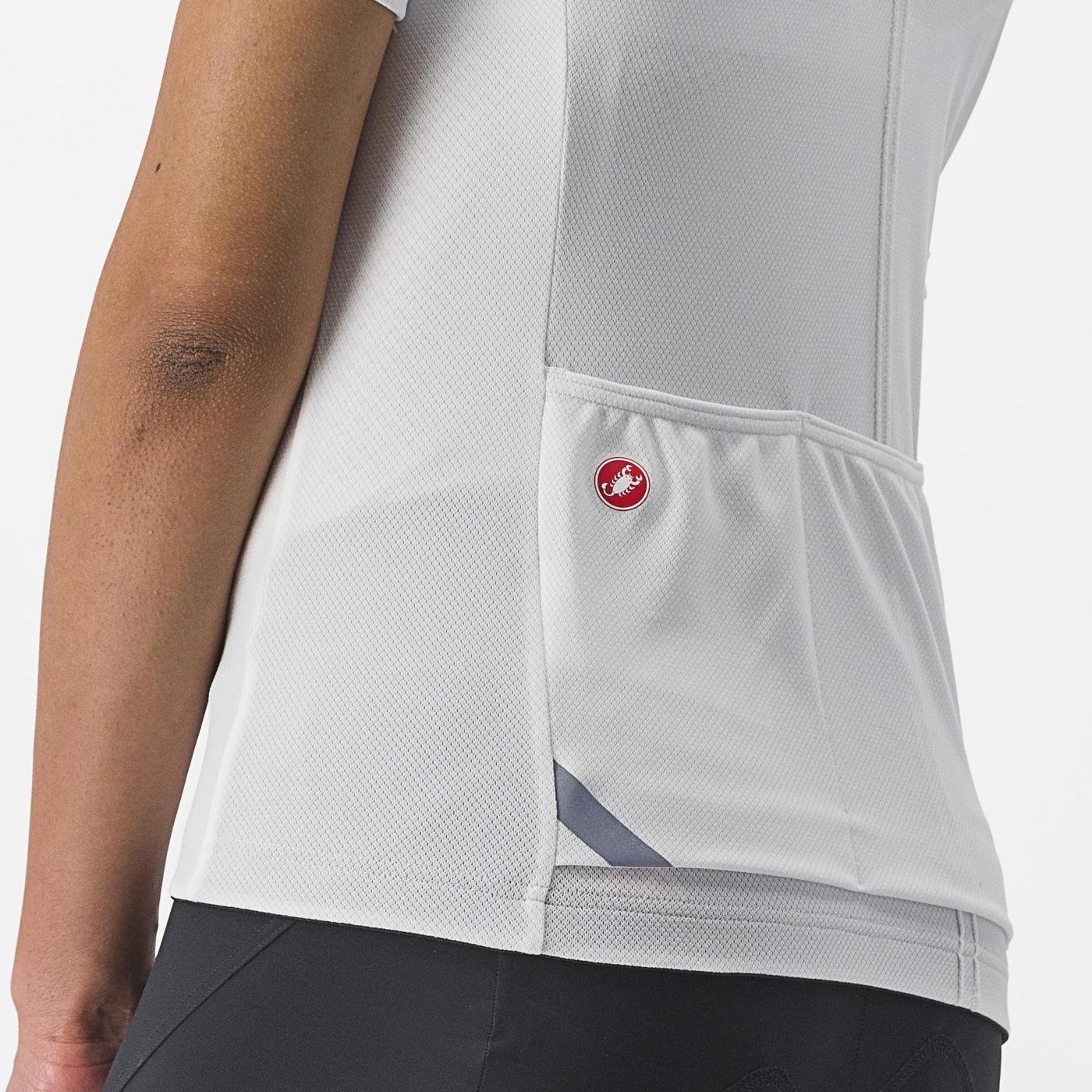 CASTELLI ANIMA 4 Kortärmad Jersey Vit, Dam