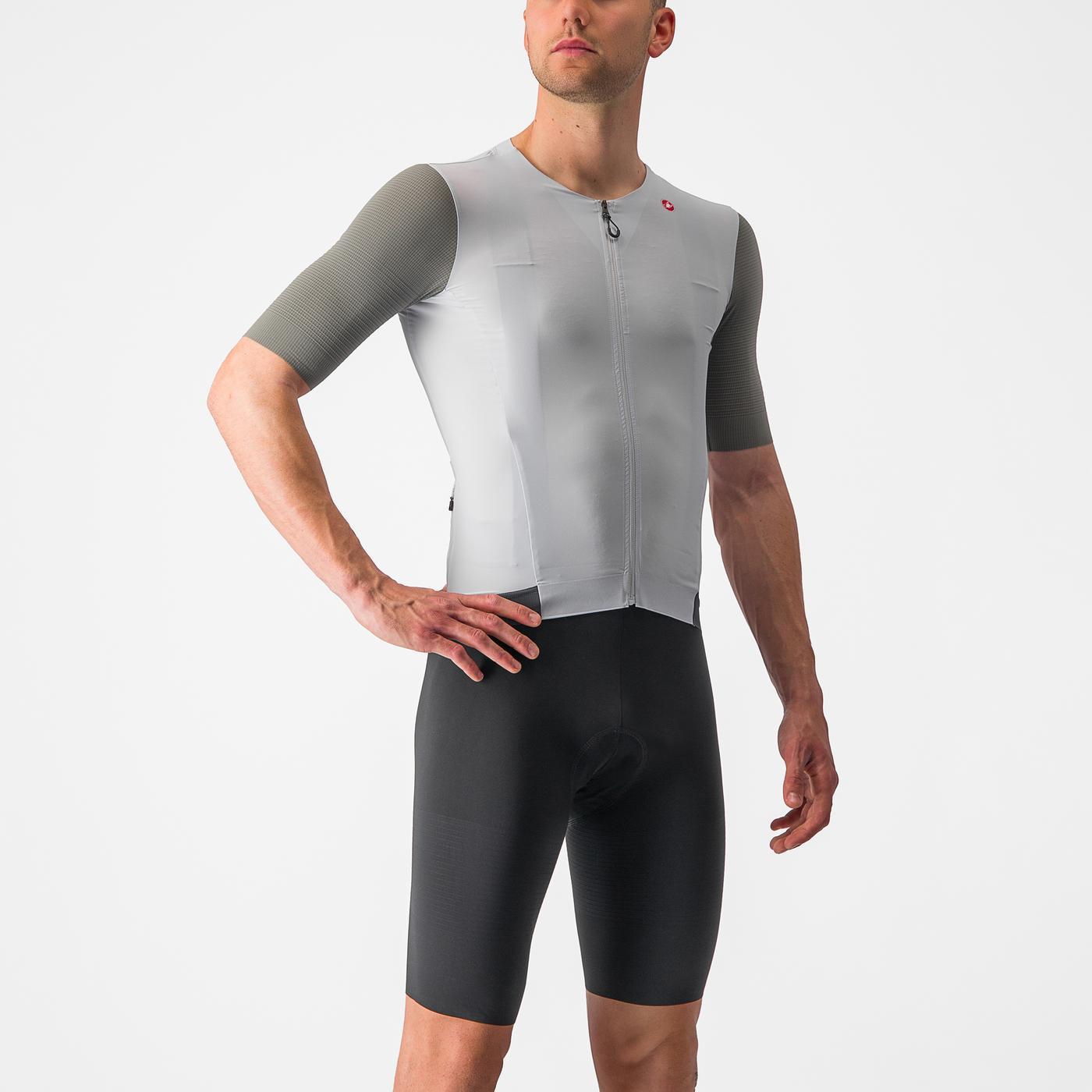 CASTELLI PREMIO Kortärmad Jersey Vit/Grå