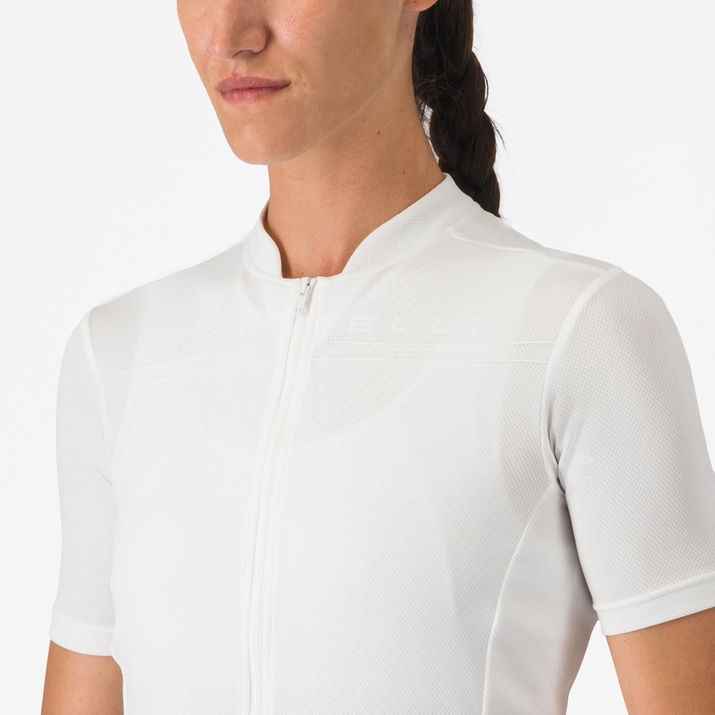 CASTELLI ANIMA 4 Kortärmad Jersey Vit, Dam