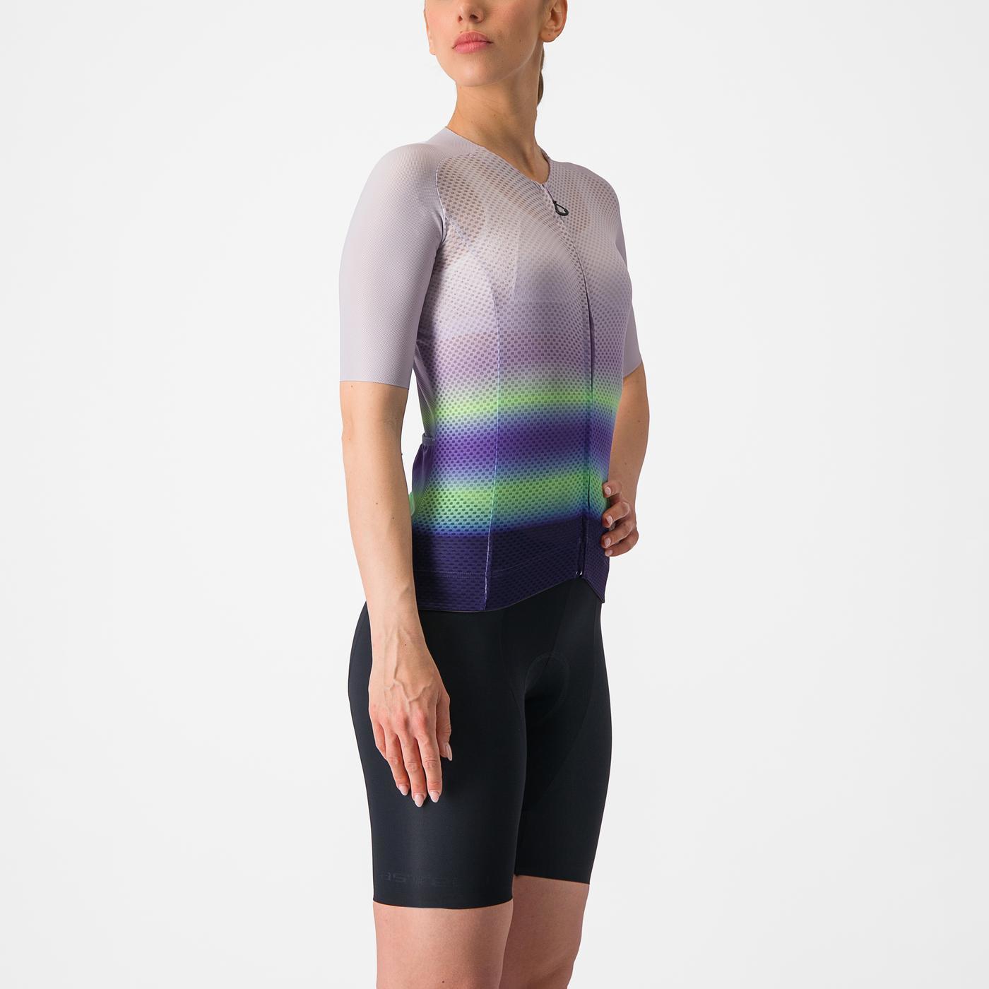 CASTELLI CLIMBER'S 4.0 W Kortärmad damtröja Lila/Grön
