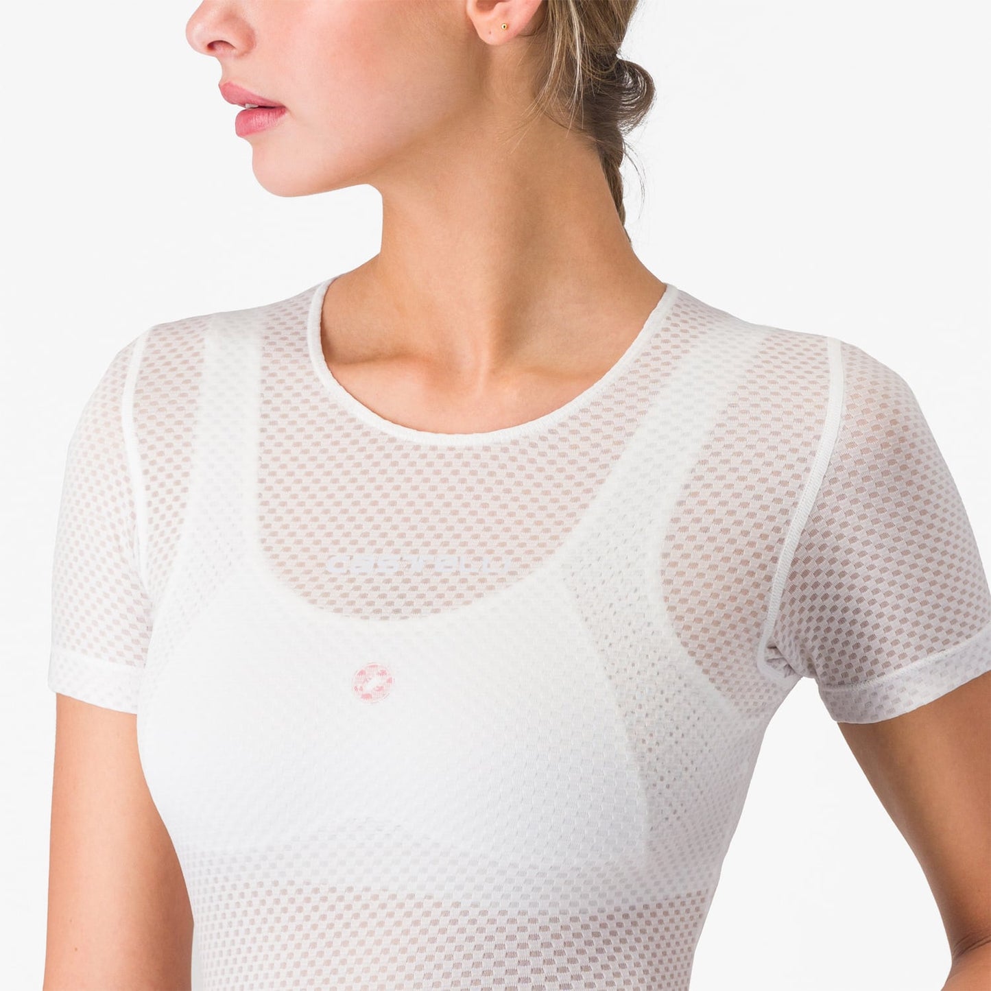 CASTELLI PRO MESH Underkläder med kort ärm för kvinnor Vit