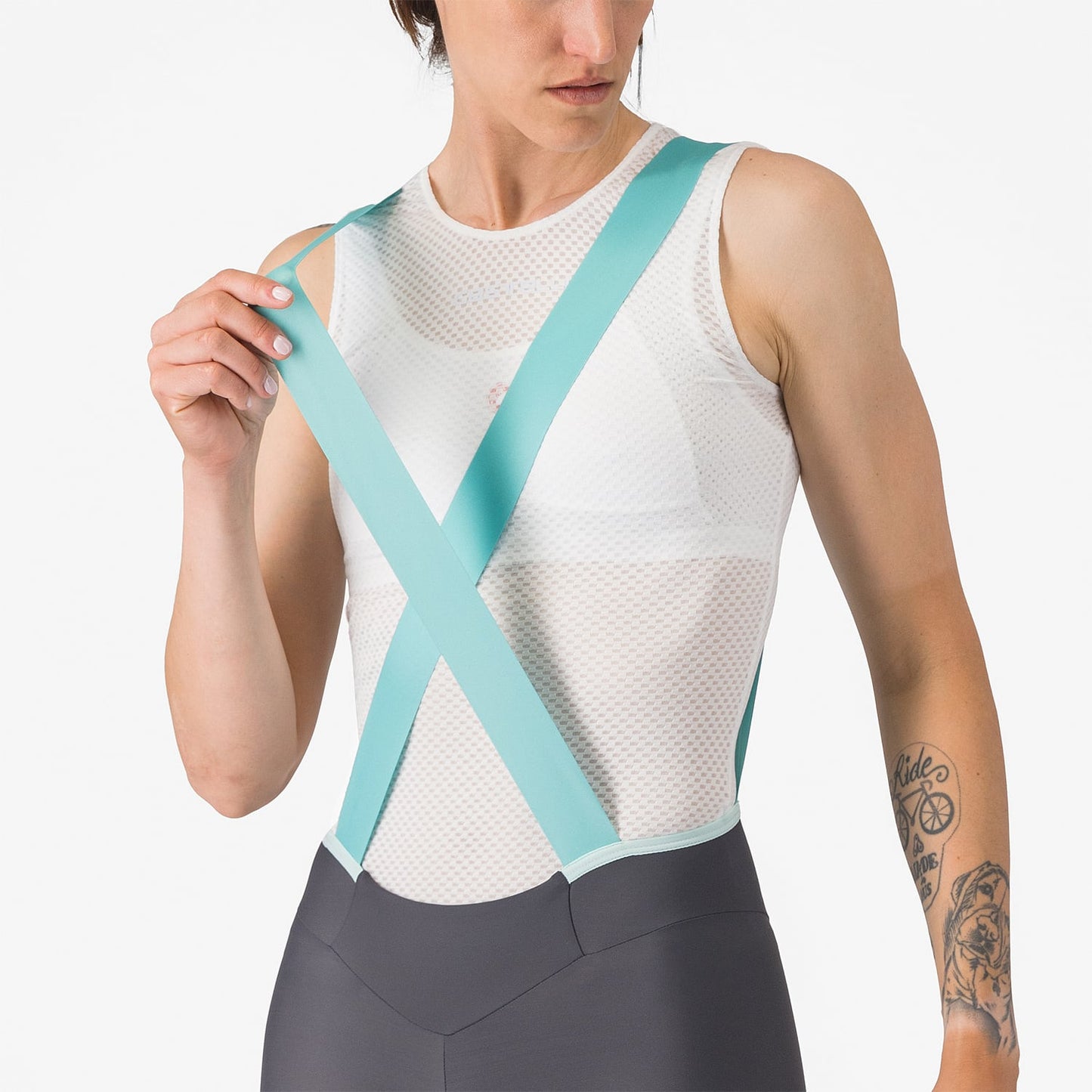 CASTELLI PRIMA 2 DT Dámské tmavě šedé kalhoty Bib Tight