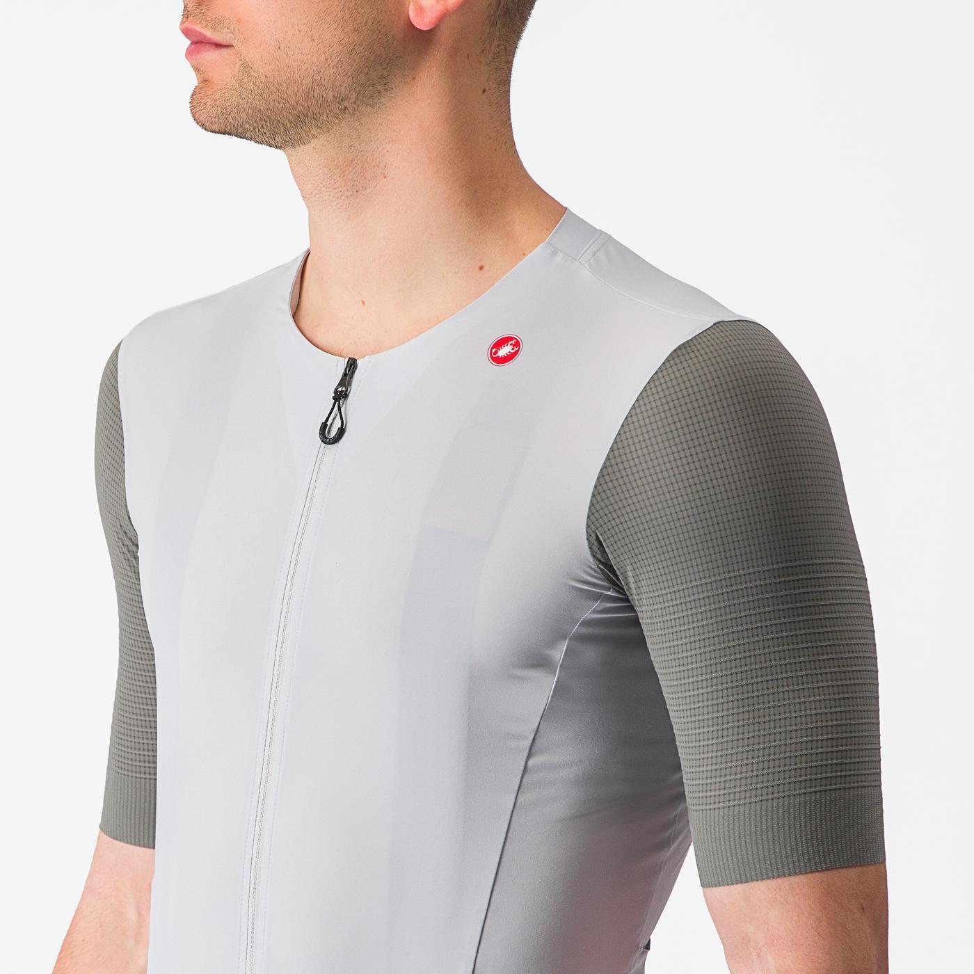 CASTELLI PREMIO Kortärmad Jersey Vit/Grå