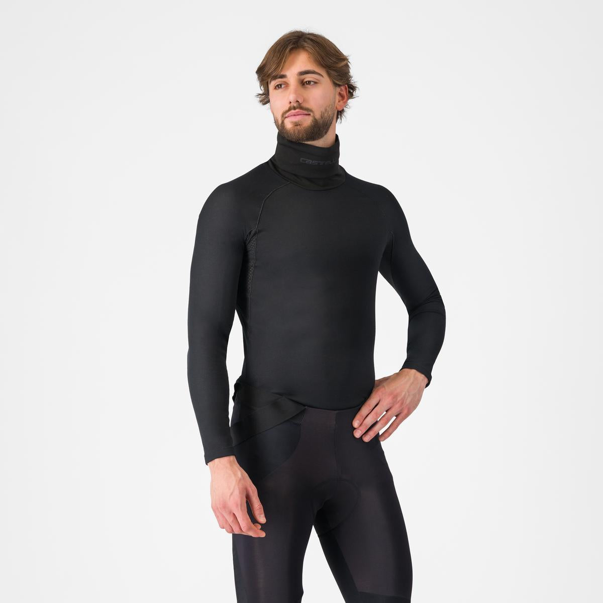 CASTELLI FLANDERS 2 HIGH NECK WARMER Bielizna z długim rękawem Czarny
