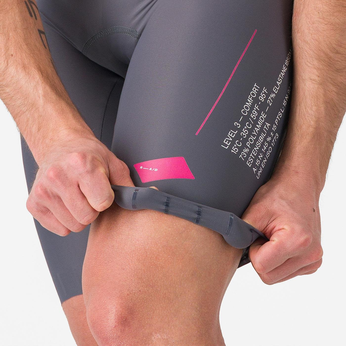 Koszulka termoaktywna CASTELLI ESPRESSO R--A/D Smoke Grey Bib Tight