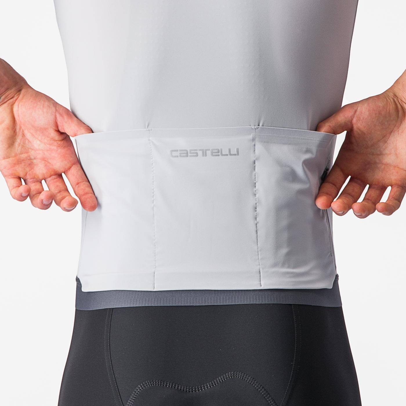 CASTELLI PREMIO Kortärmad Jersey Vit/Grå