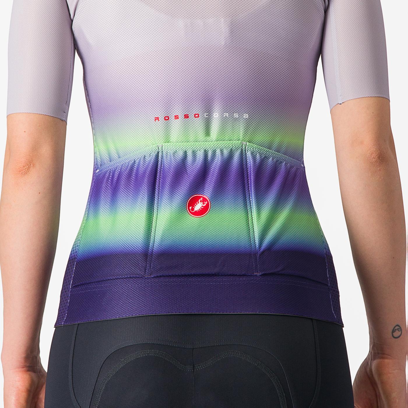 CASTELLI CLIMBER'S 4.0 W Kortärmad damtröja Lila/Grön