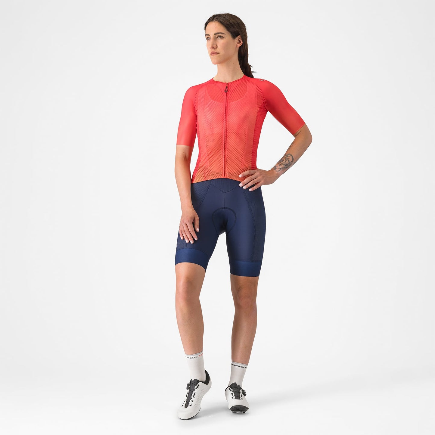 CASTELLI CLIMBER'S A/C Kortärmad Hibiscus Jersey för kvinnor