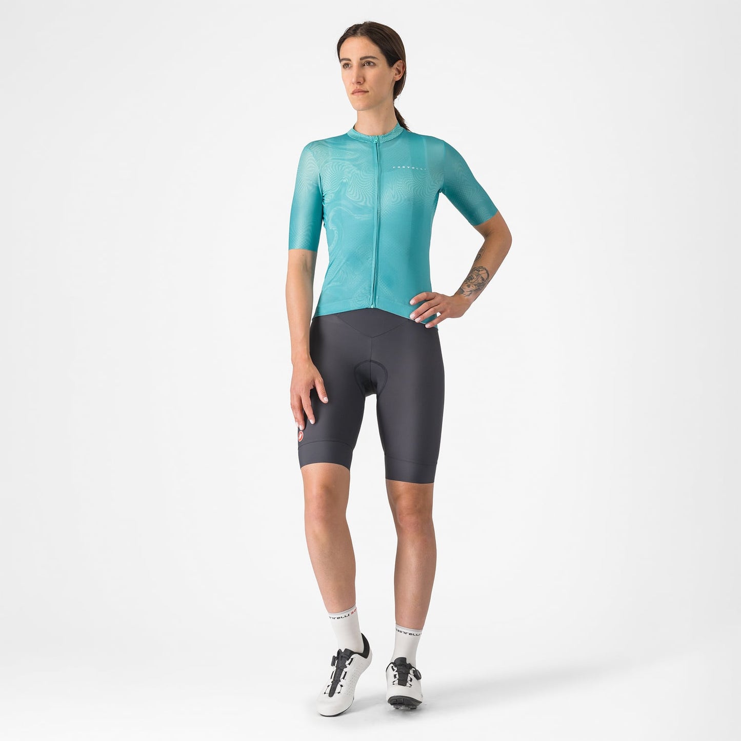Damska koszulka z krótkim rękawem CASTELLI FANTASIA Turquoise