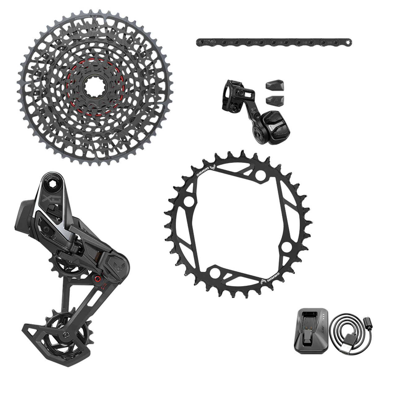 Skupina SRAM X0 EAGLE E-MTB 104BCD AXS T-TYPE 36 zubů 10/52