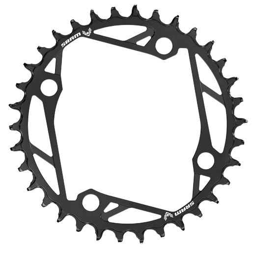 SRAM T-TYPE EAGLE 12V 4 hål 104 mm aluminium svart monokedjehjul