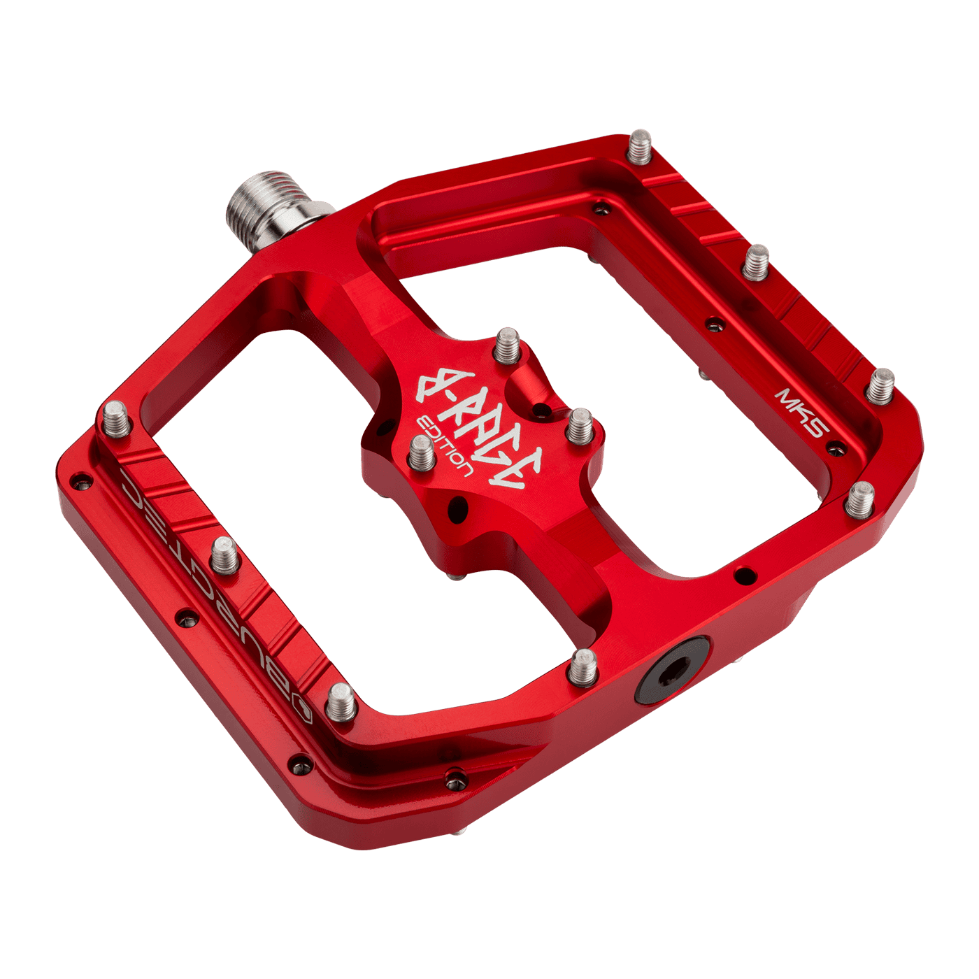 Pedały płaskie BURGTEC PENTHOUSE FLAT MK5 B-RAGE EDITION czerwone