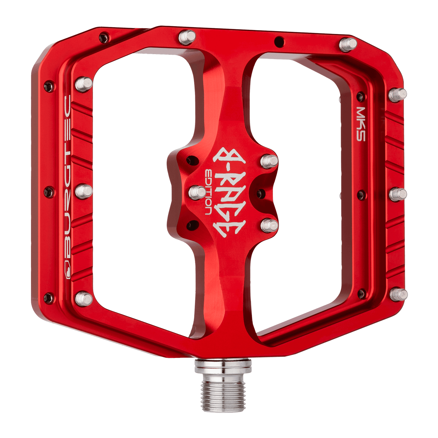 Pedały płaskie BURGTEC PENTHOUSE FLAT MK5 B-RAGE EDITION czerwone