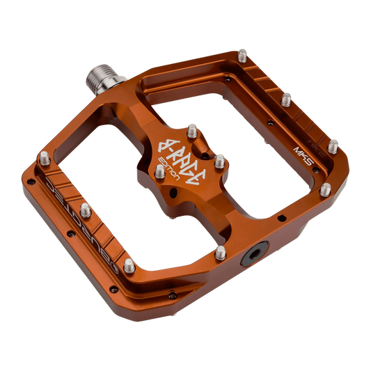 Ploché pedály BURGTEC PENTHOUSE FLAT MK5 B-RAGE EDITION Kash Bronze