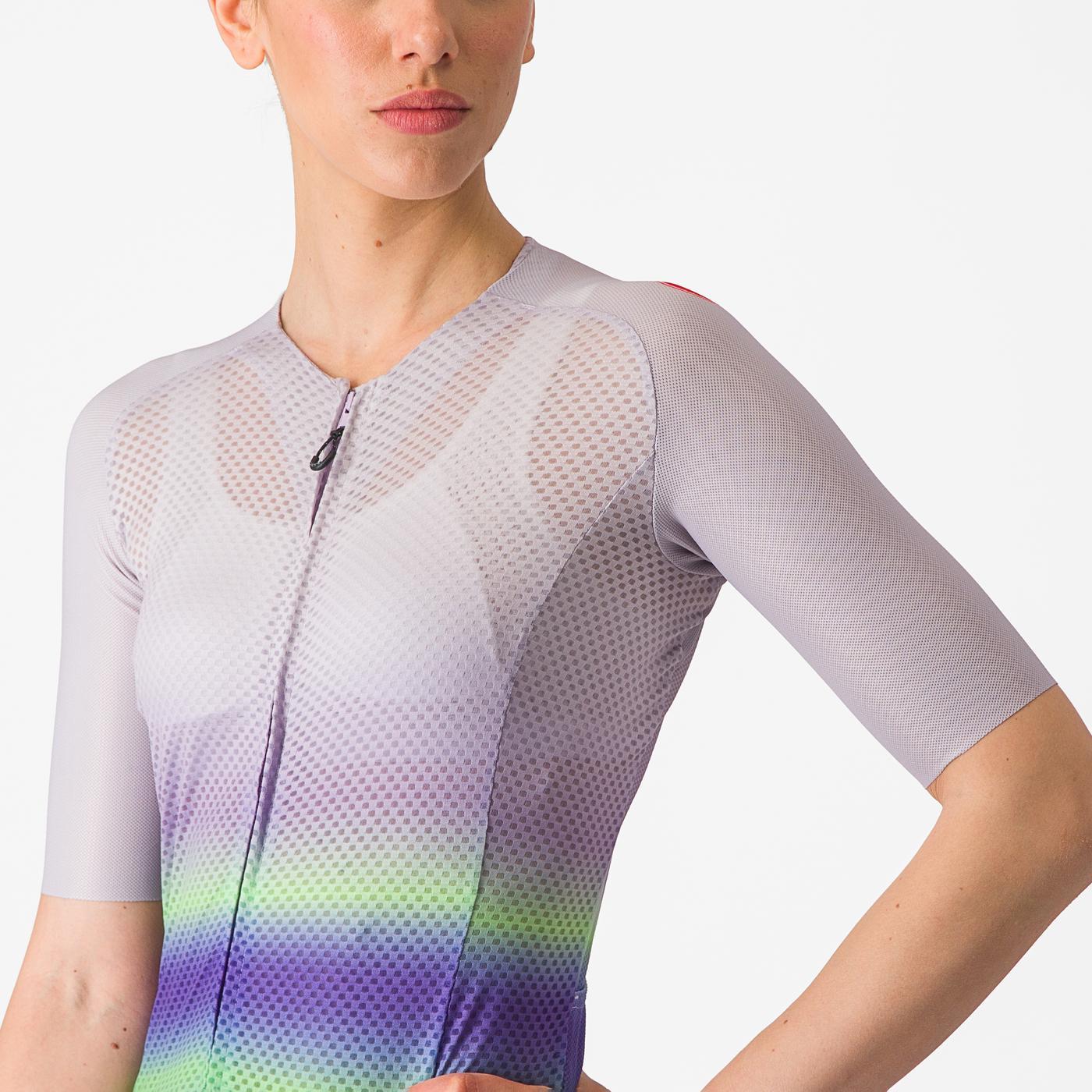CASTELLI CLIMBER'S 4.0 W Kortärmad damtröja Lila/Grön