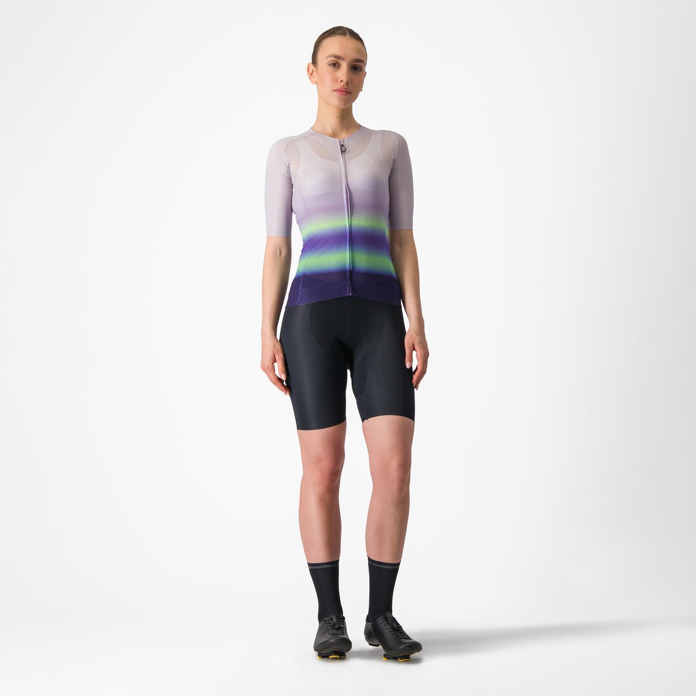 CASTELLI CLIMBER'S 4.0 W Kortärmad damtröja Lila/Grön