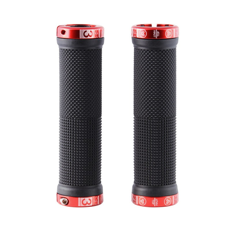 SB3 KHEOPS Lock-On 129 mm sort/røde greb