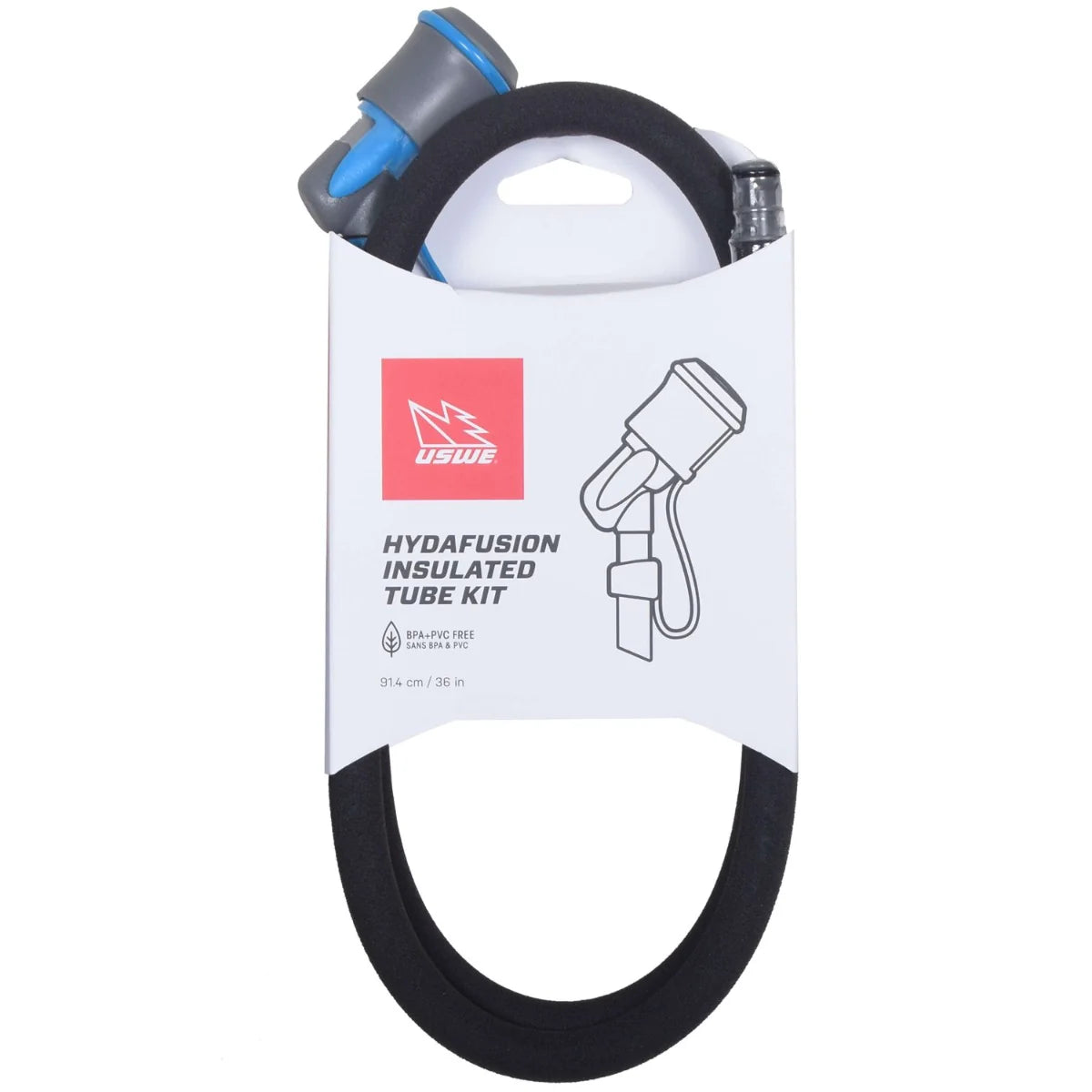 USWE HYDRAFUSION-sats med ventil och isolerad slang, svart