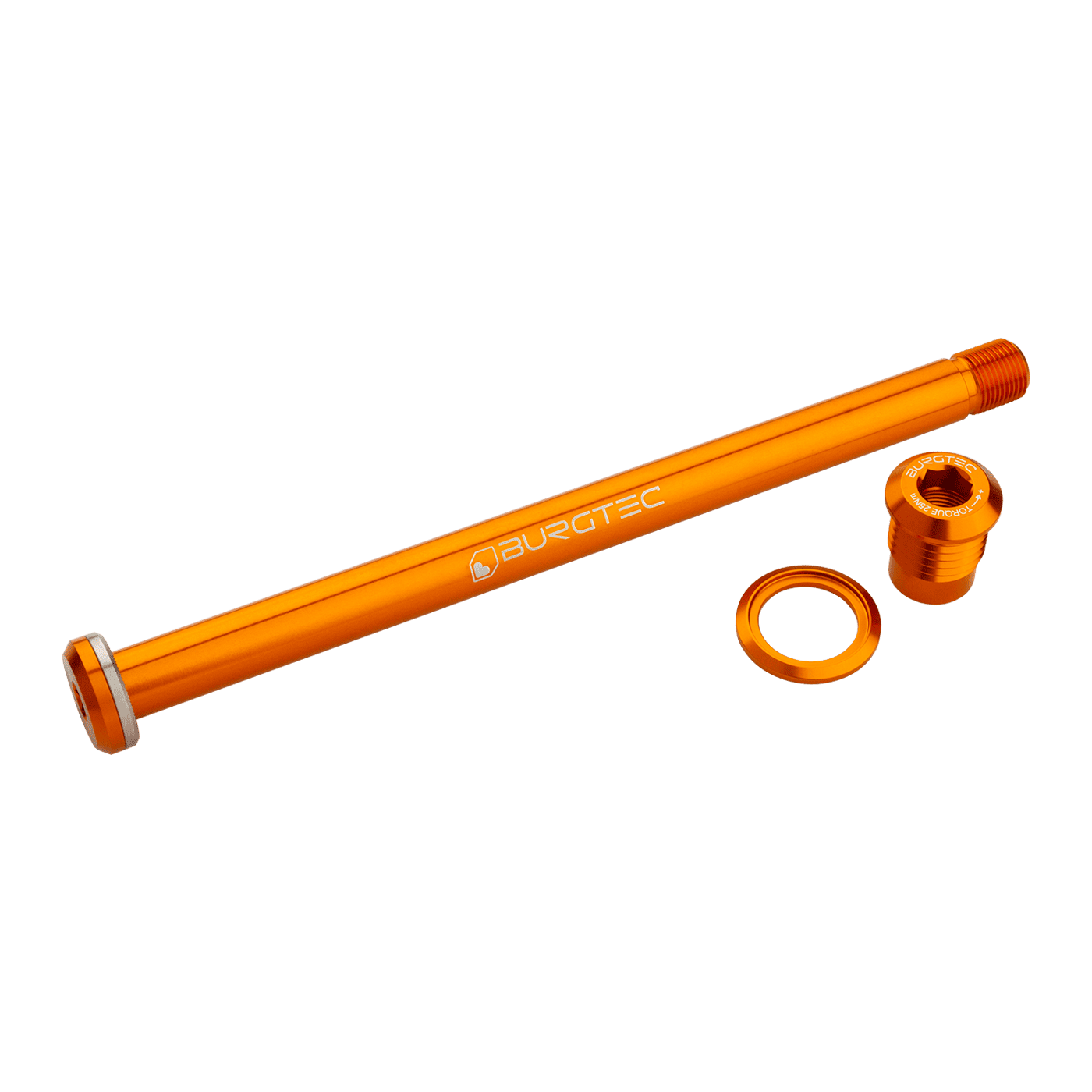 Oś tylnego koła BURGTEC 174 mm do ramy Yeti Orange
