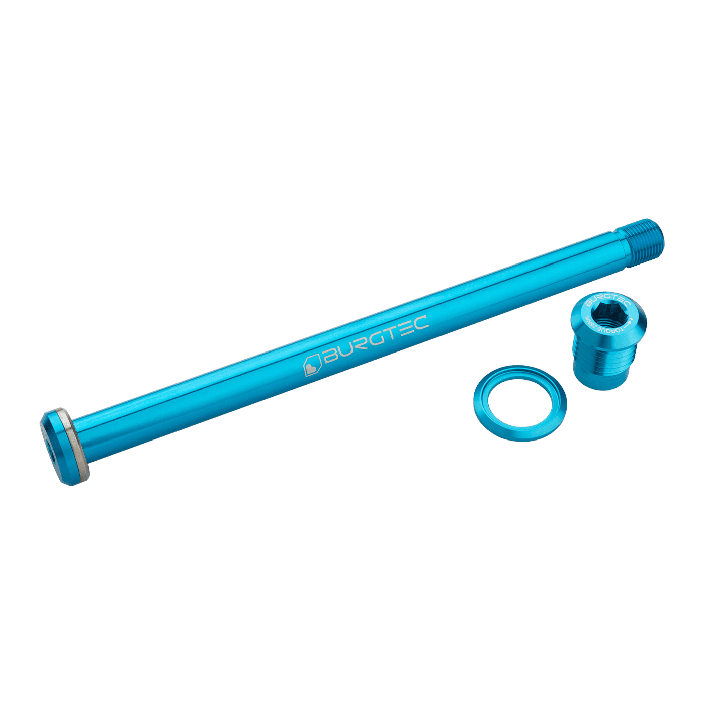 BURGTEC 174mm osa zadního kola pro rám Yeti tyrkysová