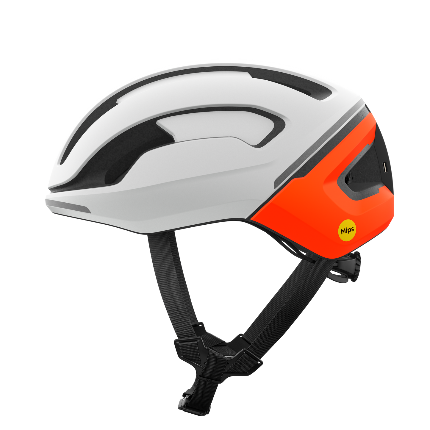 Kask szosowy POC OMNE BEACON MIPS biały/pomarańczowy matowy
