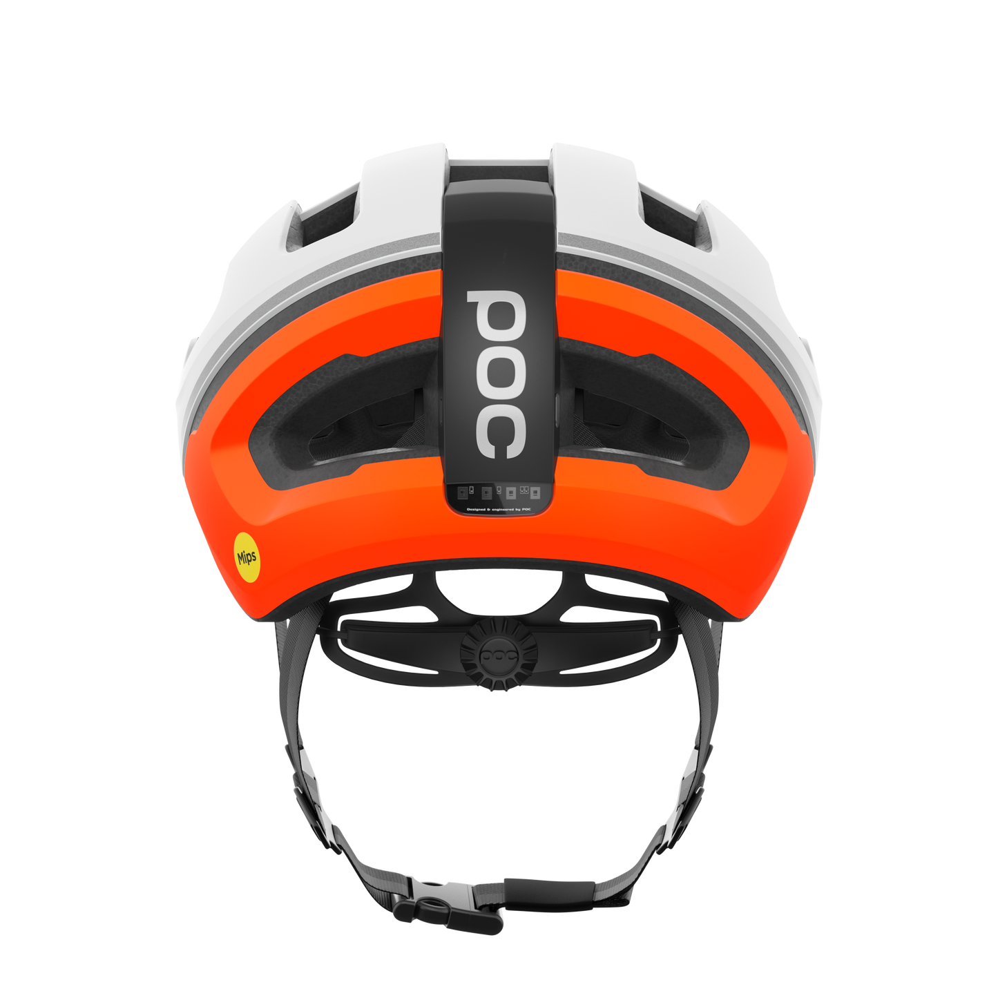 Kask szosowy POC OMNE BEACON MIPS biały/pomarańczowy matowy