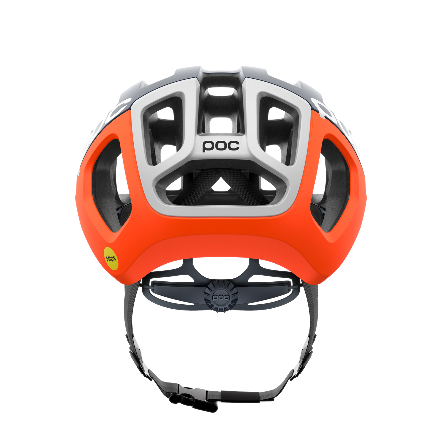 POC VENTRAL AIR MIPS landsvägshjälm Marin/Orange/Vit Matt