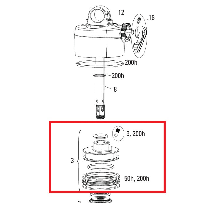ROCKSHOX SEALHEAD Stempelsæt - deLUXE A1+ (2017+)