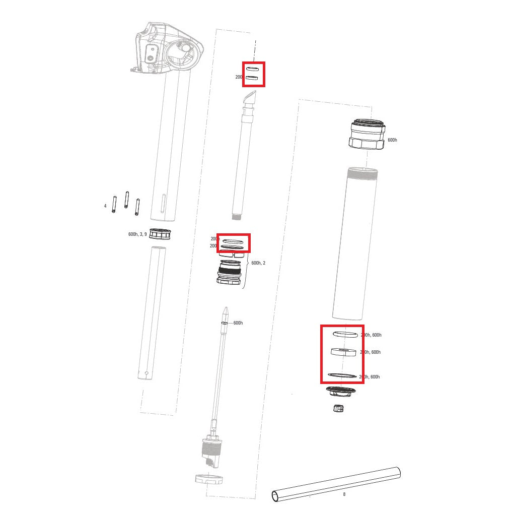 Servicepaket 200 timmar / 1 år ROCKSHOX REVERB AXS V2