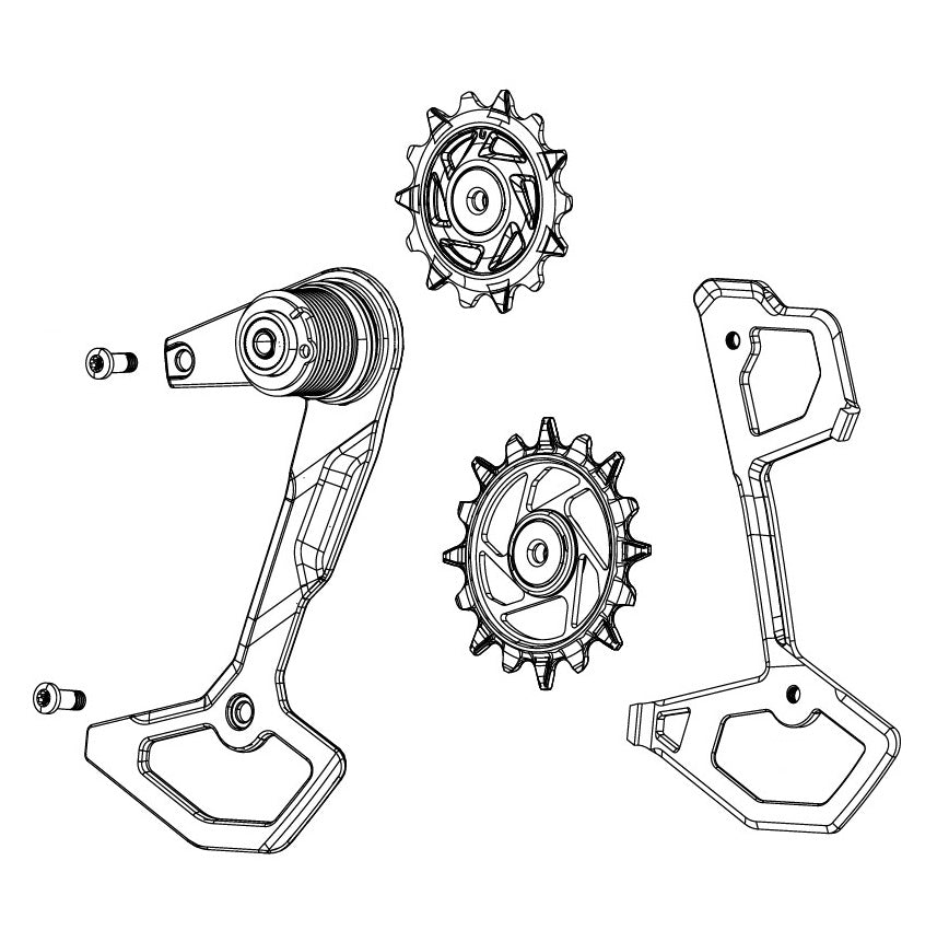 SRAM XX-SL T-TYPE EAGLE AXS Klec přehazovačky a kola