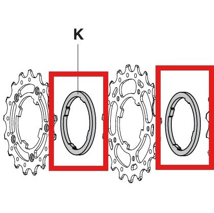 CAMPAGNOLO CENTAUR 10V 2,55 mm Rozpěrka kazety (x2)