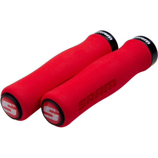 Chwyty SRAM FOAM CONTOUR Lock-On 129 mm czerwone