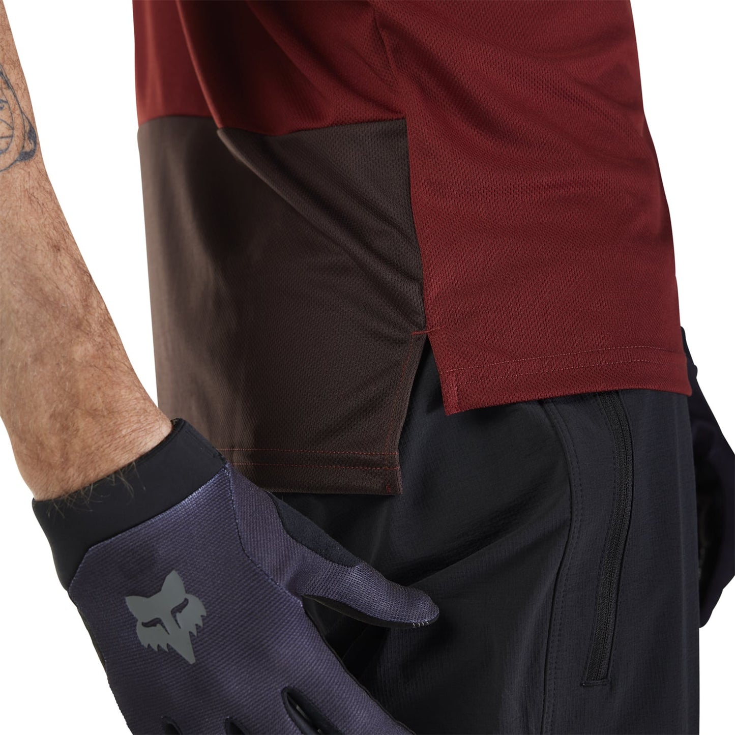 Koszulka z krótkim rękawem FOX RANGER WORDMARK Bordeaux 2025