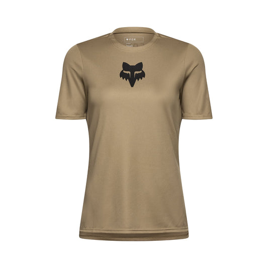 Dámský dres FOX RANGER HEAD s krátkým rukávem Beige 2025