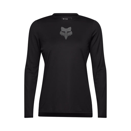 Dámský dres s dlouhým rukávem FOX RANGER HEAD Black 2025