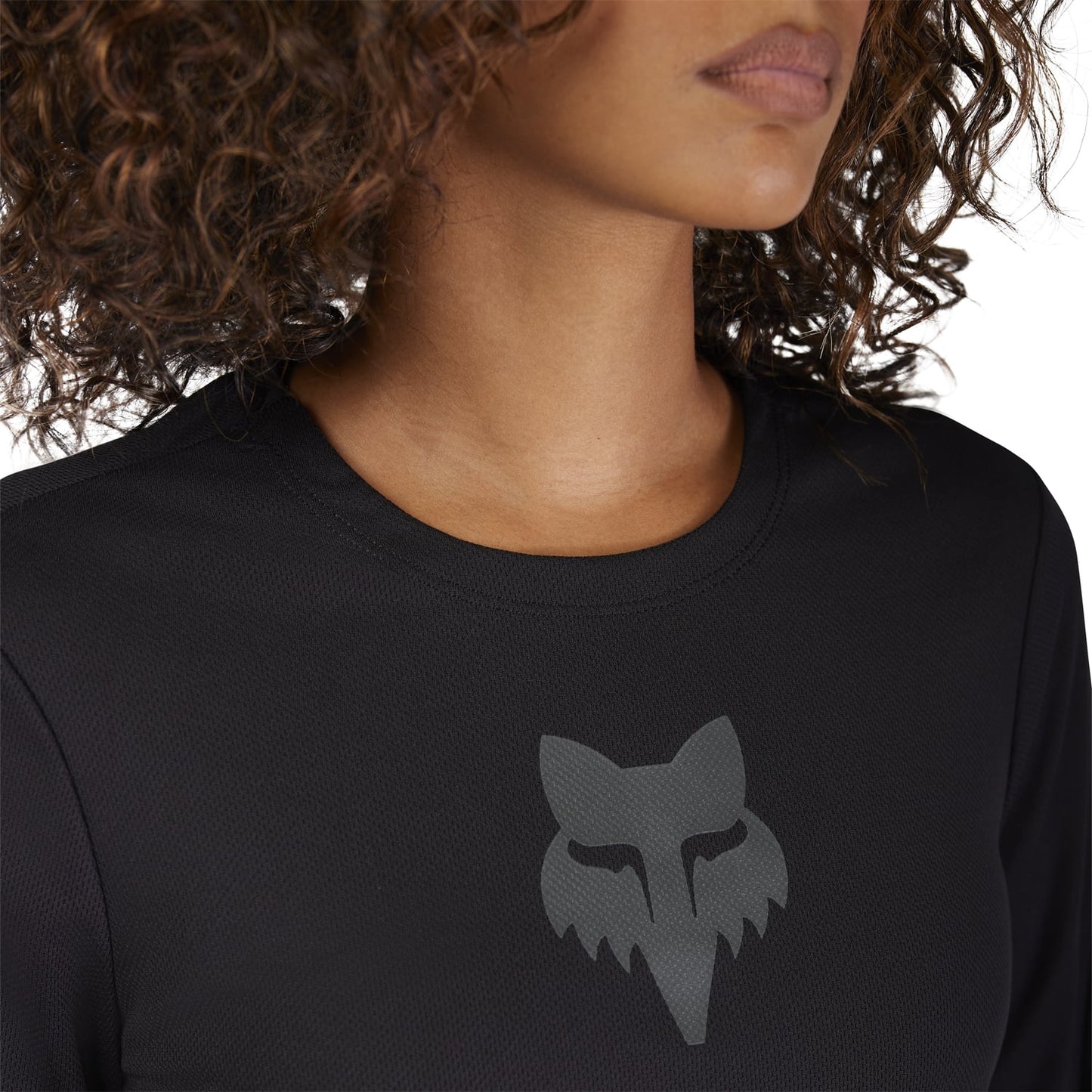 Dámský dres s dlouhým rukávem FOX RANGER HEAD Black 2025