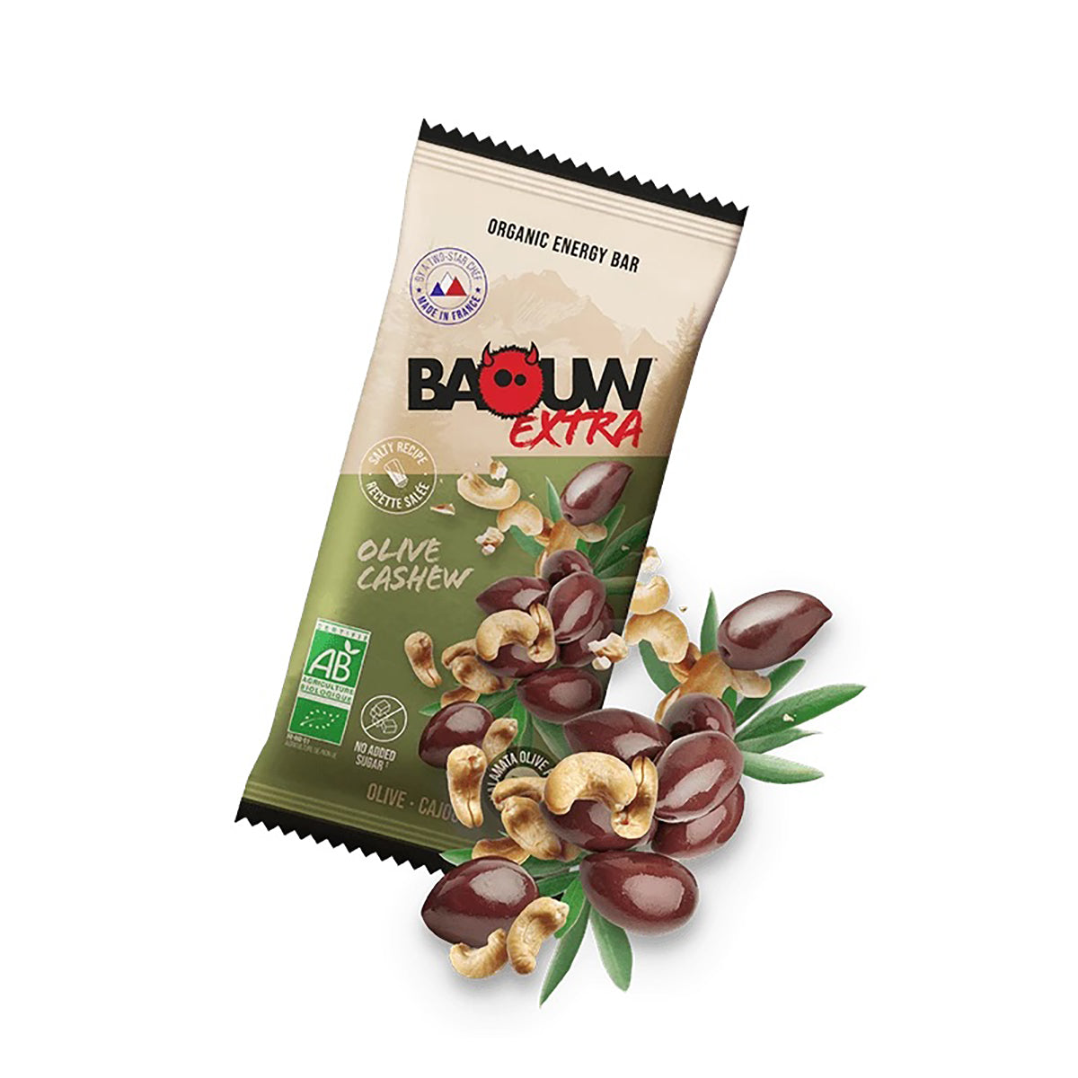 BAOUW ORGANIC EXTRA Saltad oliv-cashew Energy Bar (50 g)
