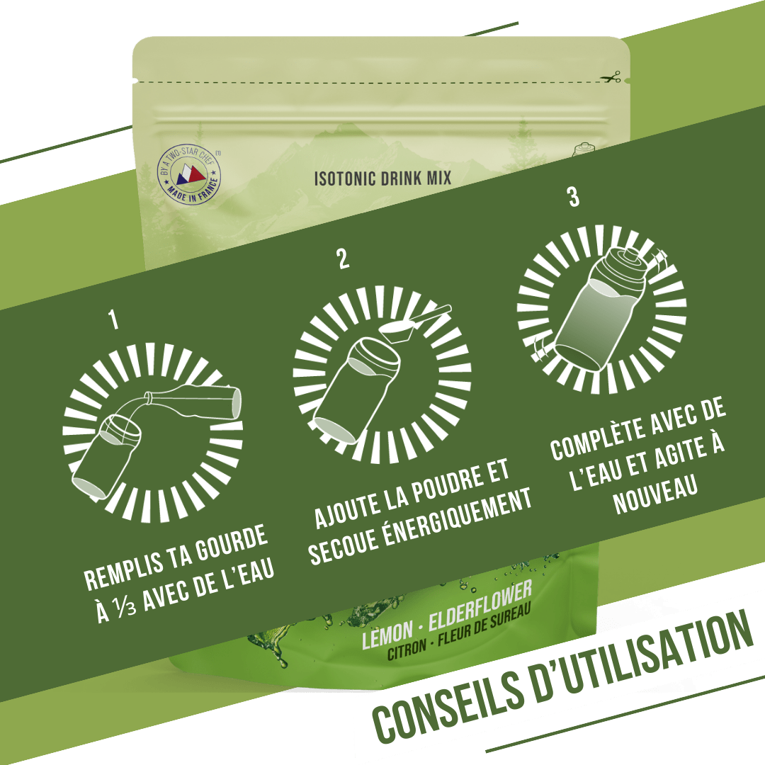 Boisson Énergétique BAOUW ISOTONIC (585g) Citron Fleur de Sureau