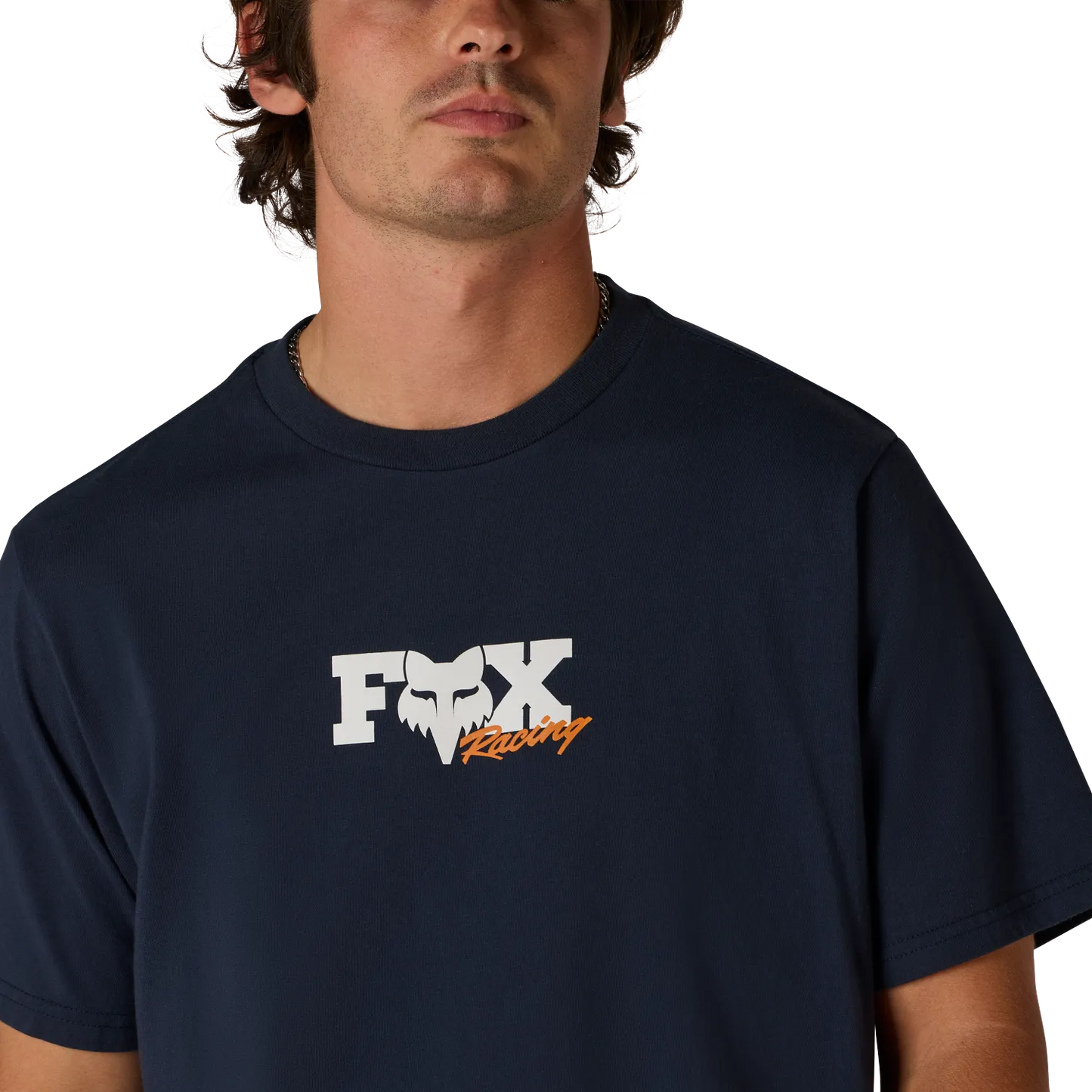 FOX CHECKER 195 ORYGINALNA koszulka z krótkim rękawem Midnight Blue