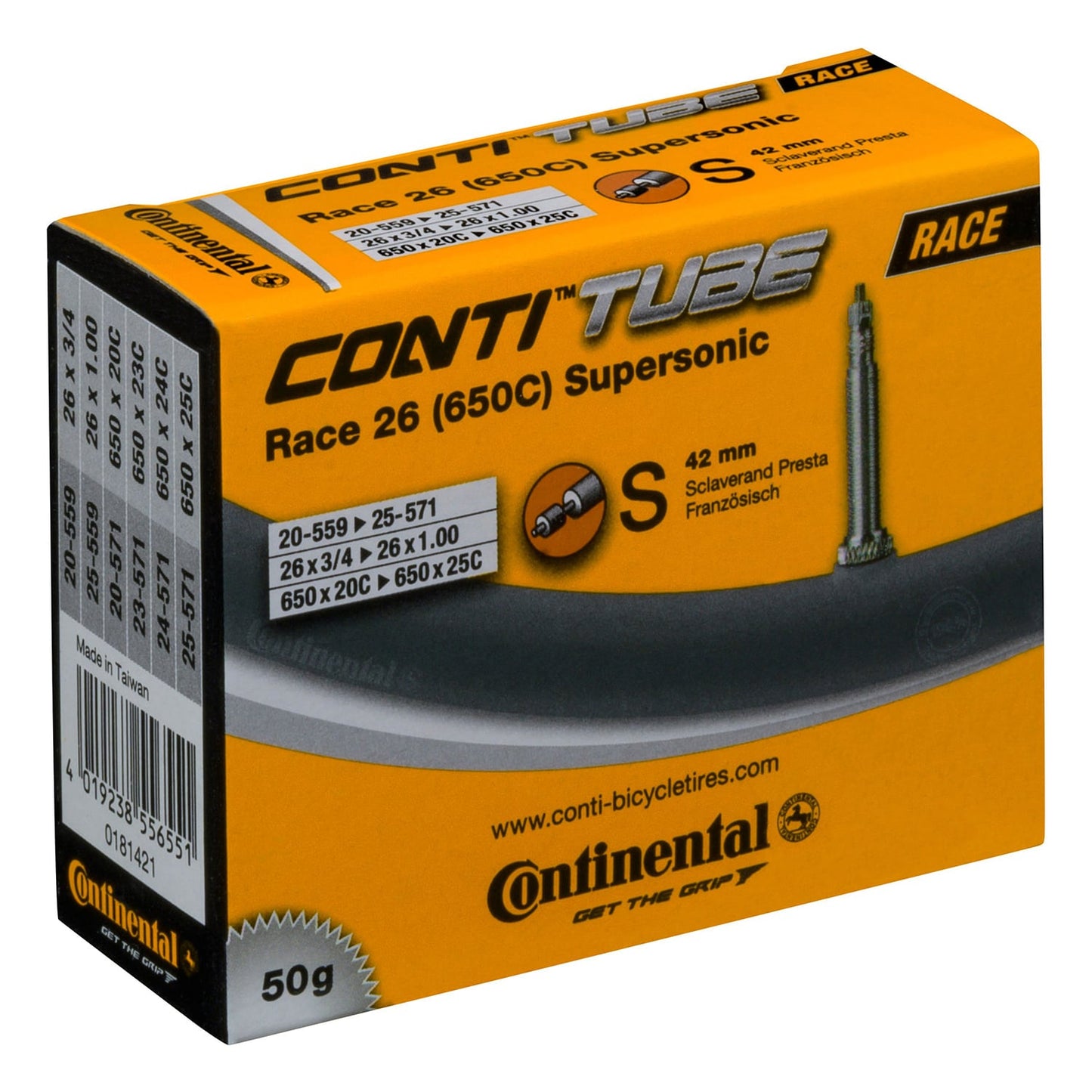 CONTINENTAL RACE SUPERSONIC Innerslang 650x20/25c Presta Ventil