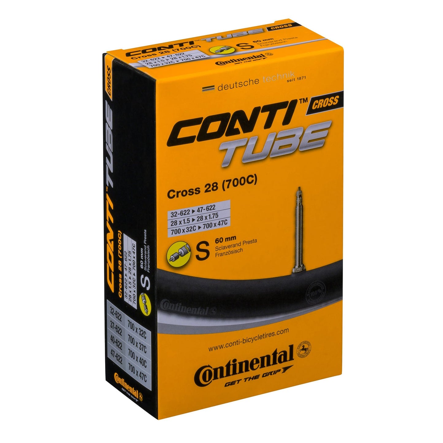 Dętka CONTINENTAL CROSS 700x32/47 - 29x1.25/1.75 Presta